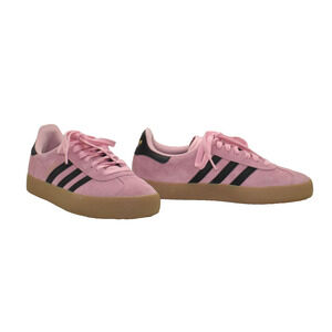 B5 Auth ADIDAS Gazelle ADV Light Pink/Core Black/Gum Skate Shoes JR7106 Size 6.5